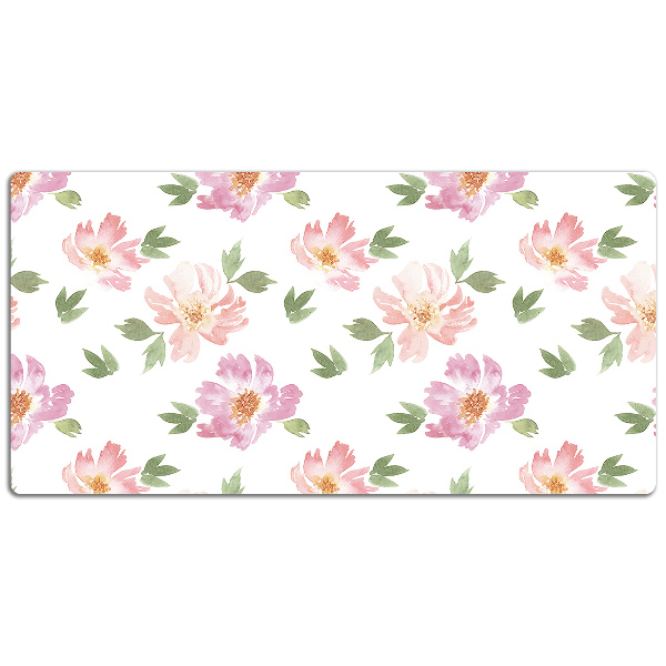 Schreibtisch Unterlegmatte Aquarellblumen
