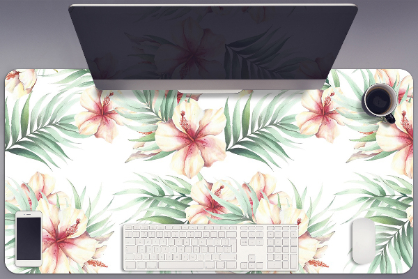 PVC Schreibtischmatte Hawaiische Blumen