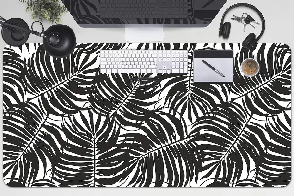 PVC Schreibtischmatte Schwarze Blätter