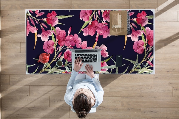 Büro-Schreibtischmatte Aquarellblumen