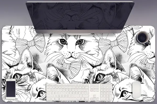 Büro-Schreibtischmatte Geschmiete Katzen