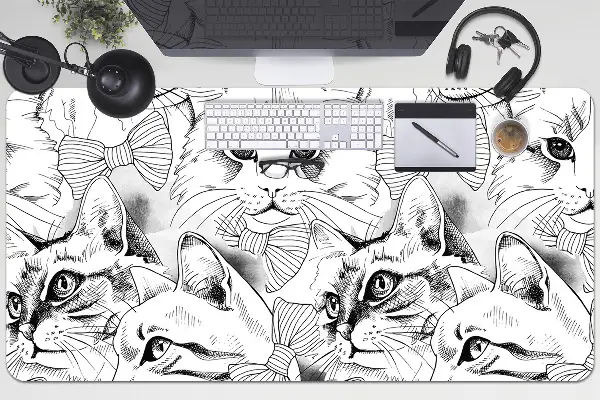 Büro-Schreibtischmatte Geschmiete Katzen