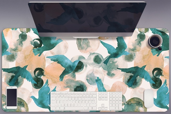 Schreibtischunterlage Aquarellvögel