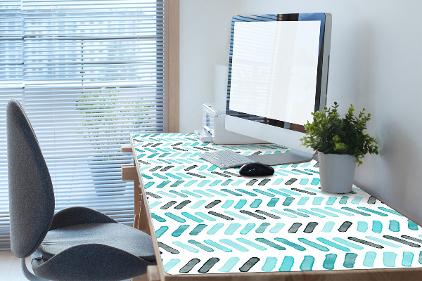 Schreibtischunterlage Aquarell in Herringbone.