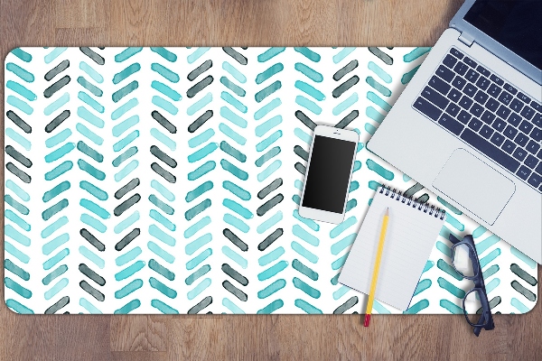 Schreibtischunterlage Aquarell in Herringbone.