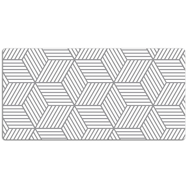 PVC Schreibtischmatte Graue Würfel 3d.