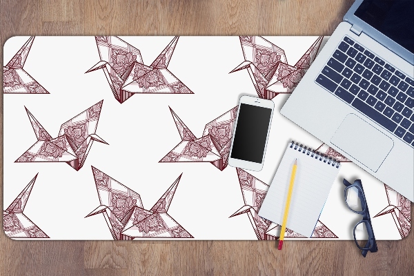 PVC Schreibtischmatte Origami-Vögel