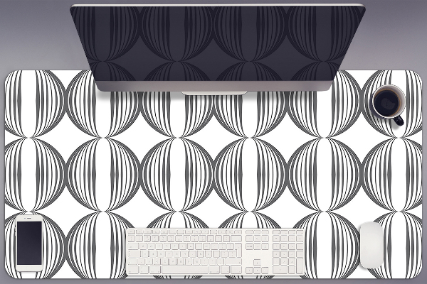 PVC Schreibtischmatte Retro-Musterkreise.