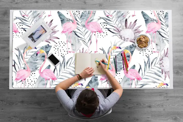 Büro-Schreibtischmatte Flamingos