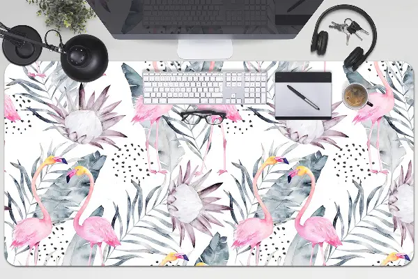 Büro-Schreibtischmatte Flamingos
