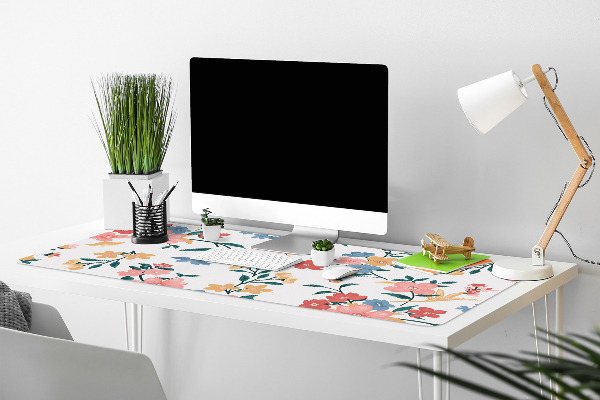 Büro-Schreibtischmatte Farbenfrohe Blumen