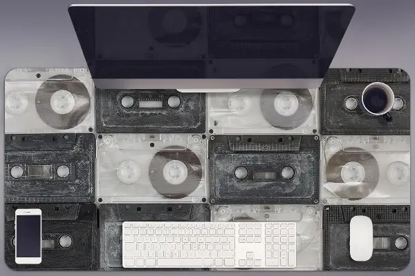 Schreibtisch Unterlegmatte Alte Kassette