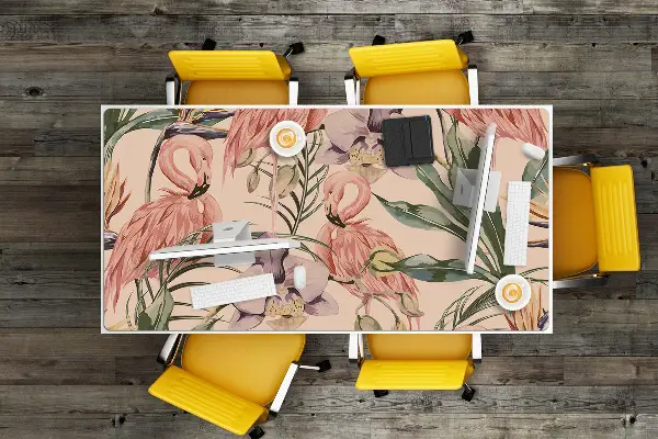 PVC Schreibtischmatte Flamingos