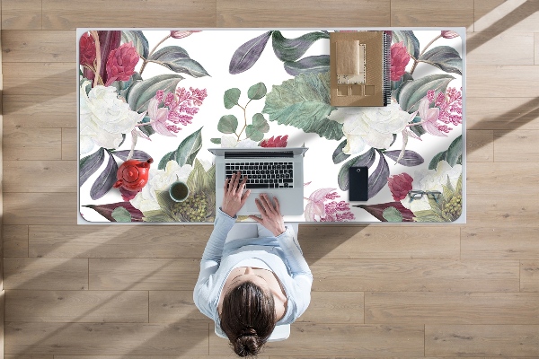 Schreibtisch Unterlegmatte Farbenfrohe Blumen