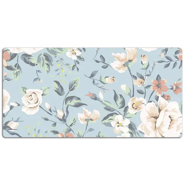 Schreibtischunterlage Vintage-Art-Blumen
