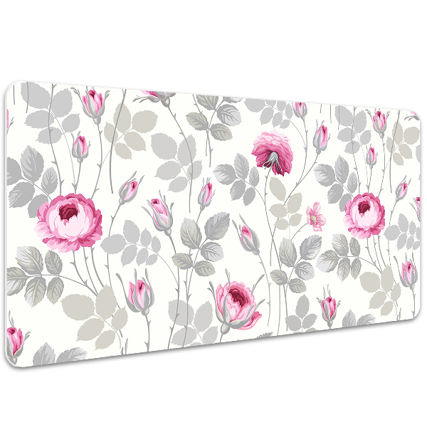 PVC Schreibtischmatte Pastellrosen.