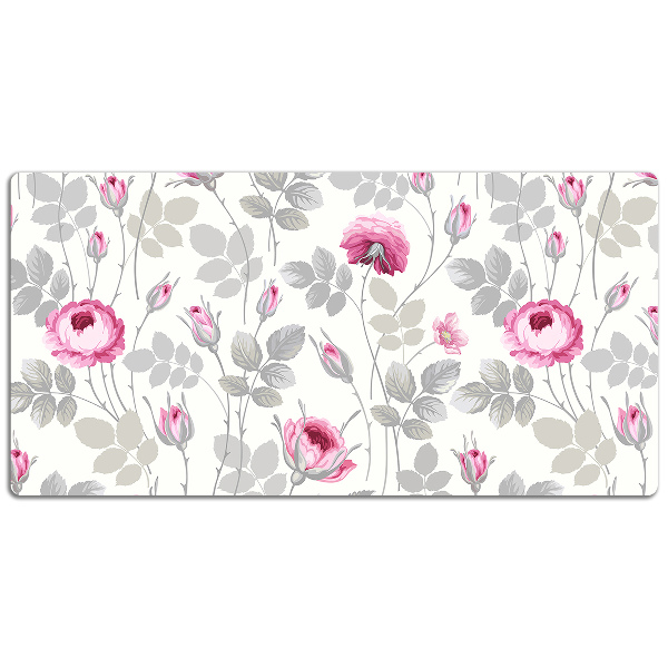 PVC Schreibtischmatte Pastellrosen.