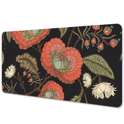 Schreibtisch Unterlegmatte Retro-Blumen