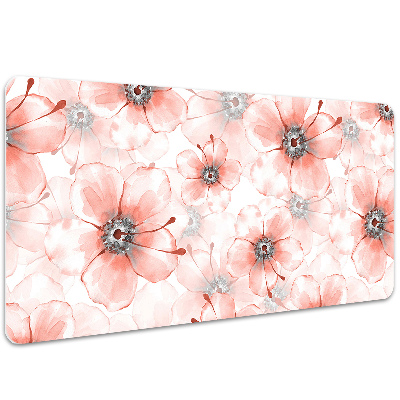 PVC Schreibtischmatte Orangefarbene Blumen