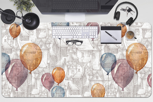 Schreibtischunterlage Ballons und Häuser
