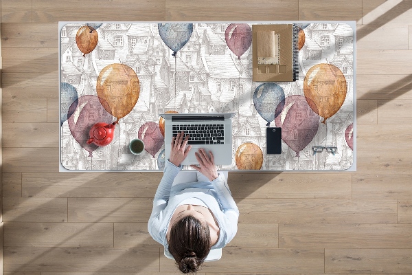 Schreibtischunterlage Ballons und Häuser