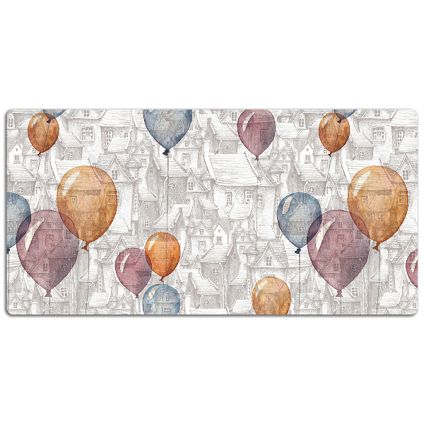 Schreibtischunterlage Ballons und Häuser