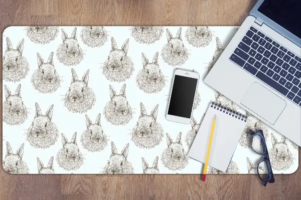 Schreibtisch Unterlegmatte Skizzenhafte Kaninchen