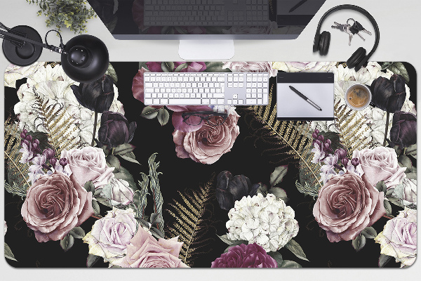 PVC Schreibtischmatte Romantische Blumen