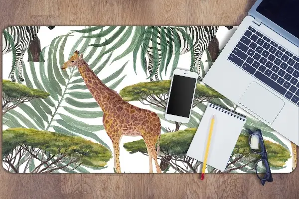 Schreibtisch Unterlegmatte Savannah-Tiere.