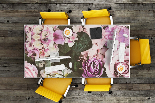 PVC Schreibtischmatte Barockblumen