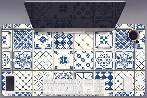 Büro-Schreibtischmatte Azulejos Fliesen