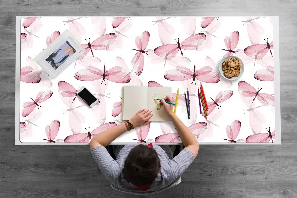 PVC Schreibtischmatte Rosa Libelle