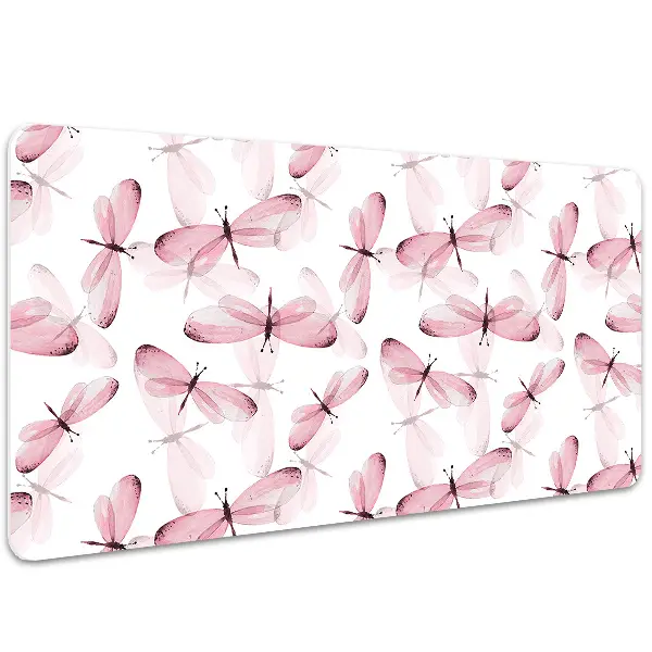 PVC Schreibtischmatte Rosa Libelle