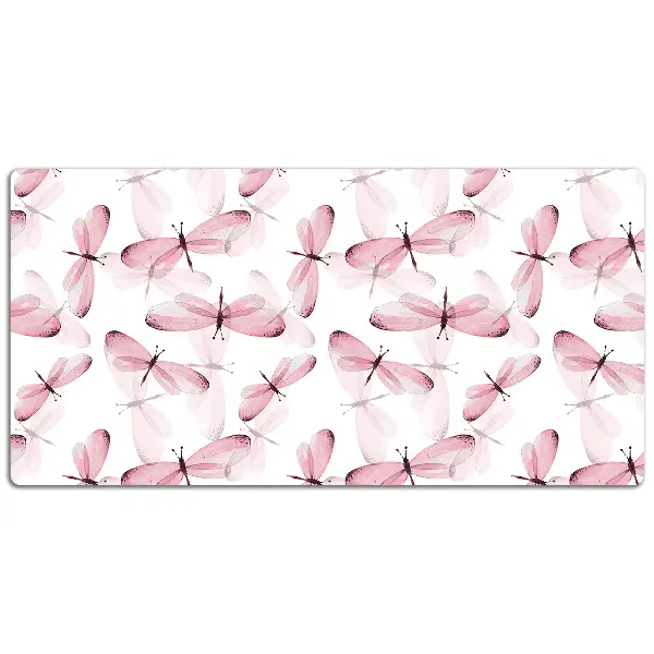 PVC Schreibtischmatte Rosa Libelle