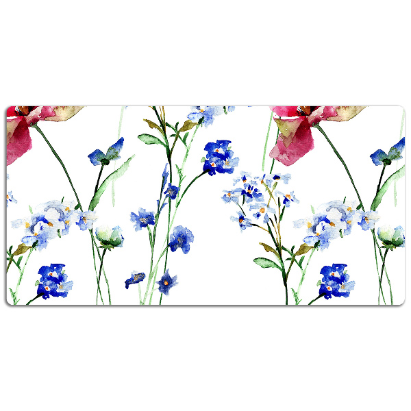 PVC Schreibtischmatte Lackierte Blumen