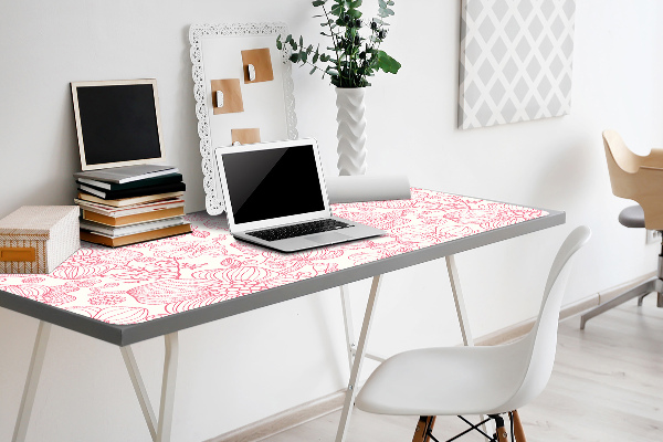 PVC Schreibtischmatte Blumenrisslinie.