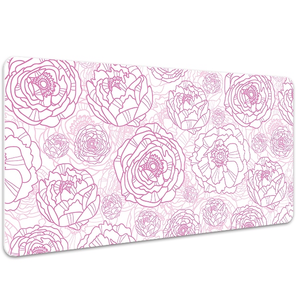 PVC Schreibtischmatte Pinke Blumen