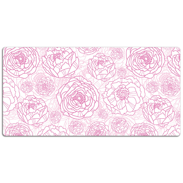 PVC Schreibtischmatte Pinke Blumen