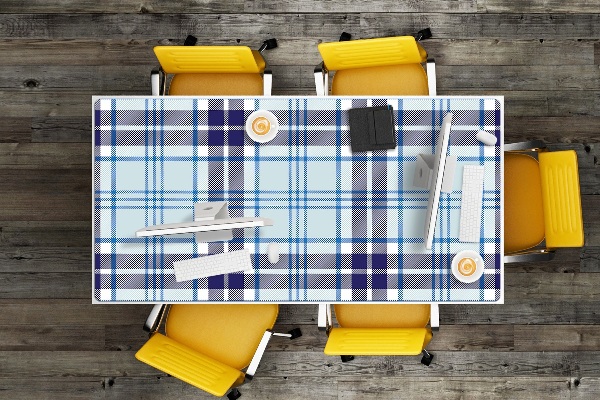 Büro-Schreibtischmatte Tartan