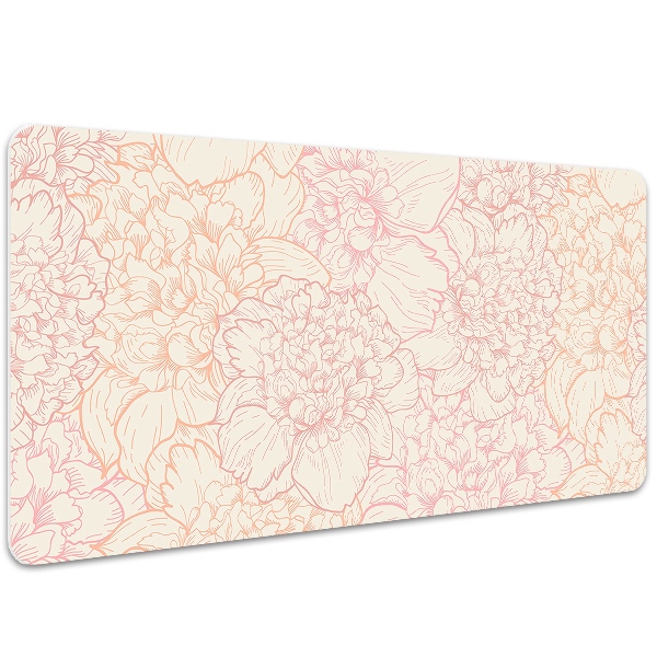 Schreibtisch Unterlegmatte Rosa Pfingstrosen