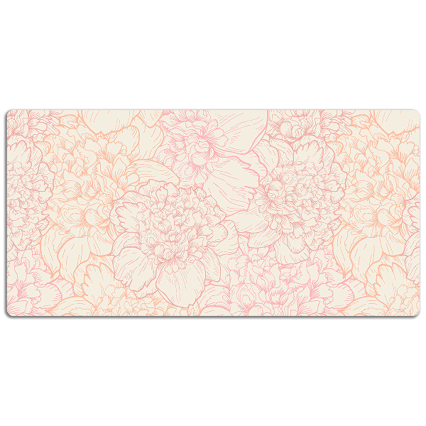 Schreibtisch Unterlegmatte Rosa Pfingstrosen