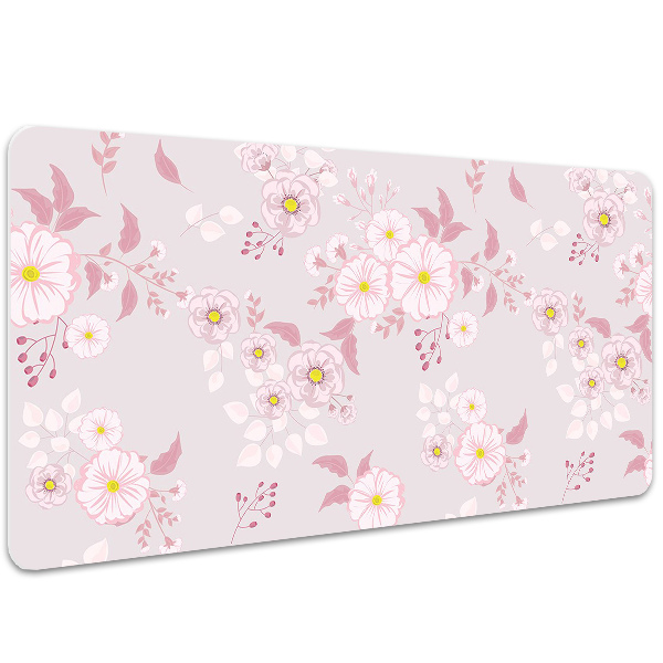 Schreibtischunterlage Kleine rosa Blumen