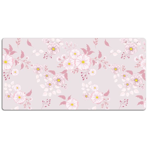 Schreibtischunterlage Kleine rosa Blumen