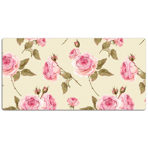 PVC Schreibtischmatte Englische Rosen