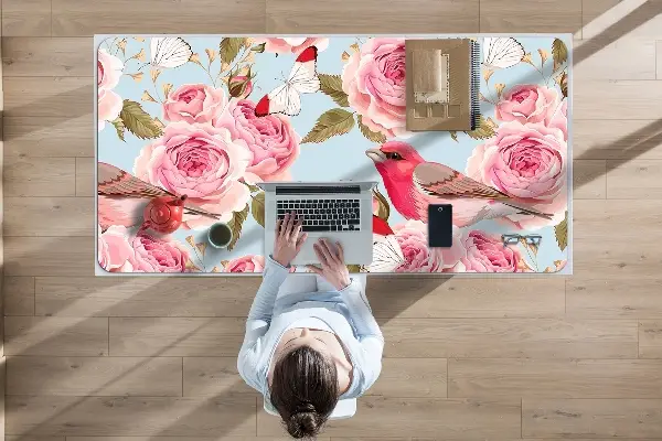 Büro-Schreibtischmatte Englische Rosen