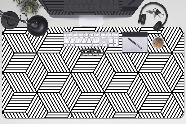 Schreibtisch Unterlegmatte Geometrische Illusion.
