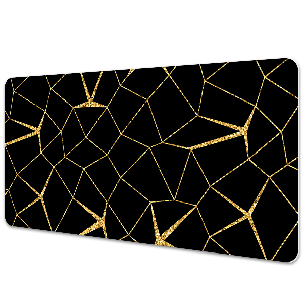 Büro-Schreibtischmatte Gold- und schwarze Mosaik