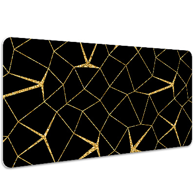 Büro-Schreibtischmatte Gold- und schwarze Mosaik