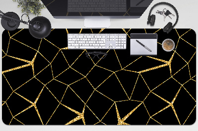 Büro-Schreibtischmatte Gold- und schwarze Mosaik