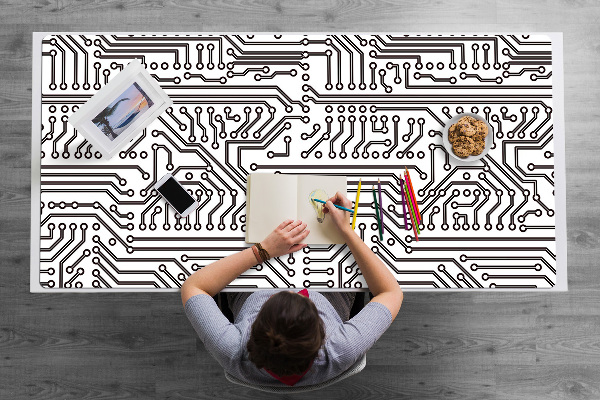 Büro-Schreibtischmatte Integrierter Schaltkreis